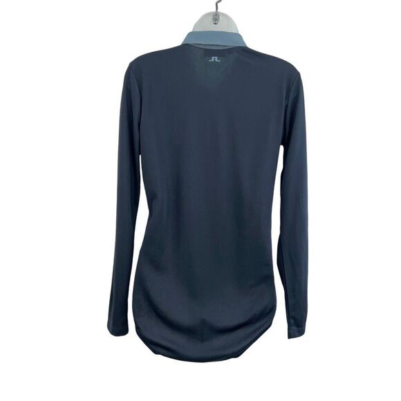 J Lindeberg Laika TX Jaquard Polo Bodysuit Women's Medium Blue Long Sleeves - Picture 7 of 12